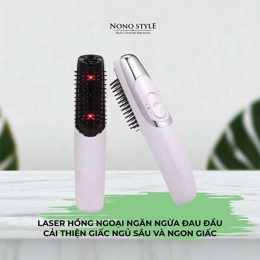 Lược Massage đầu trị liệu - Chăm sóc tóc bằng hồng ngoại, ngăn rụng tóc, kích thích nang tóc - BH 3 tháng