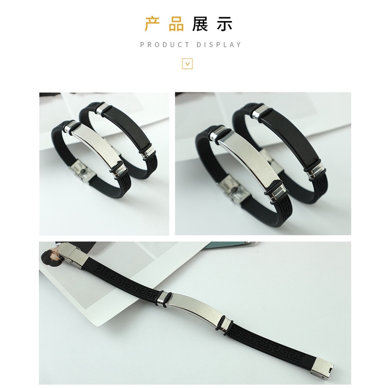 Vòng Tay Silicone Khắc Chữ ECGIFT BR018