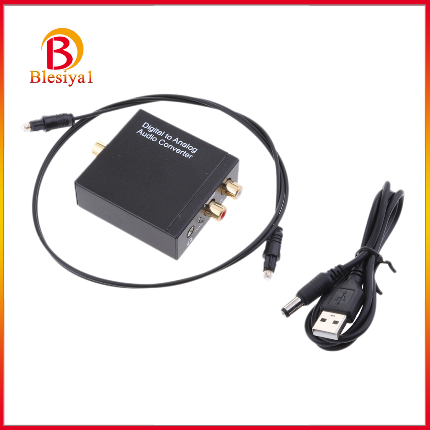 [BLESIYA1]Digital to Analog Audio Converter Optical Coaxial Toslink SPDIF RCA R/L AUX