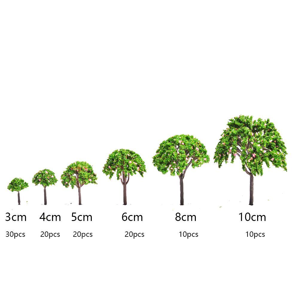 Set 10 / 20 / 30 Mô Hình Cây Hoa 3 / 4 / 5 / 6 / 8 / 10cm Trang Trí Tiểu Cảnh