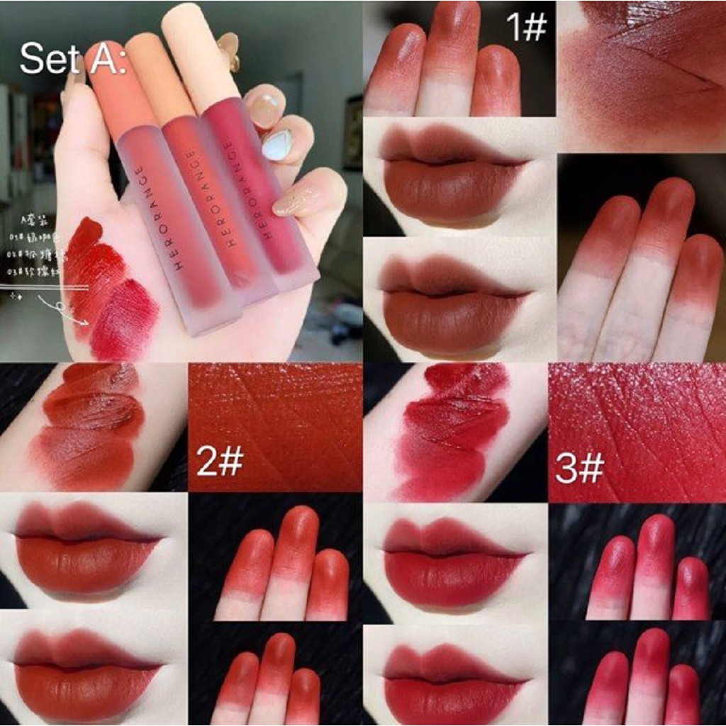Son Kem Lì Herorange, mịn lì mềm môi căng mọng Nude Colordiary | BigBuy360 - bigbuy360.vn