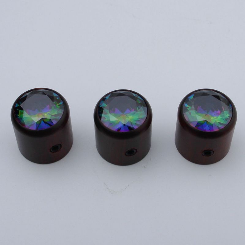 1 Nút Vặn Chiết Áp Cho Đàn Guitar Bass WK004 Đường Kính Trong 6MM Bằng Gỗ Đàn Hương Màu Đỏ