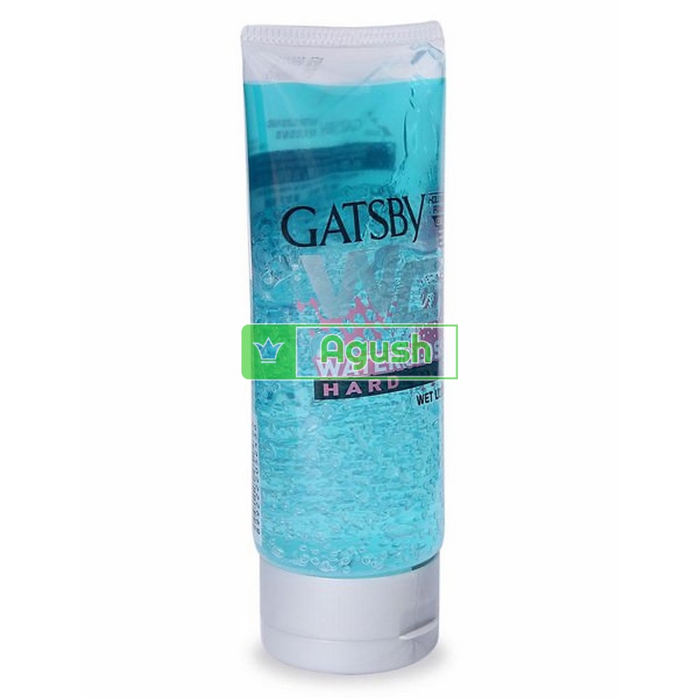 Gel vuốt tóc nam nữ mềm bôi giữ nếp tóc Gatsby Hair Gel Water Gloss Hard lọ 170g unisex vuốt cho bé trẻ em bóng mượt tóc