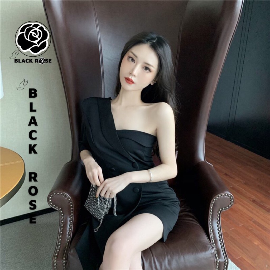 Váy Đầm Vest Nữ Hàn Quốc Đẹp Cá Tính BLACK ROSE Đầm Vest Vét Nữ Dự Tiệc Cao Cấp - TẤM BOUTIQUE | BigBuy360 - bigbuy360.vn