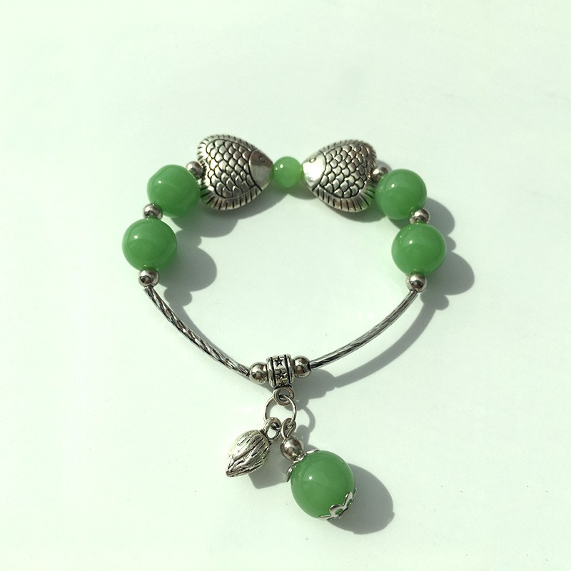 VT173 Vòng tay đá mix charm 5 cái/lốc