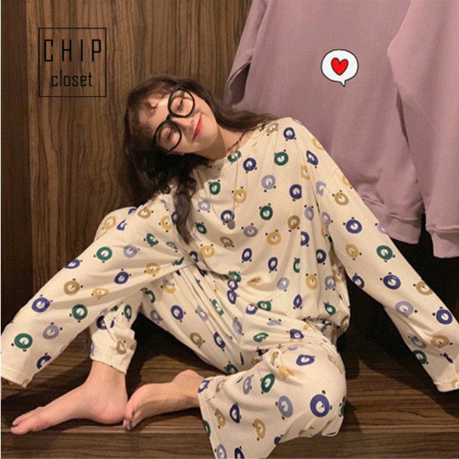 Đồ Bộ Nữ Tay Dài Quần Dài - Bộ Hoạt Hình Thun Mềm Mịn Cực Xinh - Hàng Thái Chuẩn Cao Cấp Full 25 Mẫu - TQ001