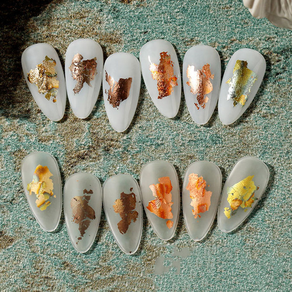 [Hàng mới về] Hộp lá nhôm lấp lánh trang trí cho móng