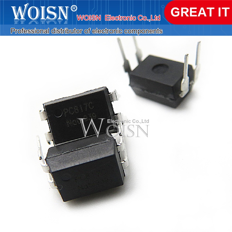 Bộ 50 PC817B PC817C DIP-4 PC817 817 817B EL817 LTV817A LTV-817-A Bộ ghép quang gắn mật độ cao Còn hà