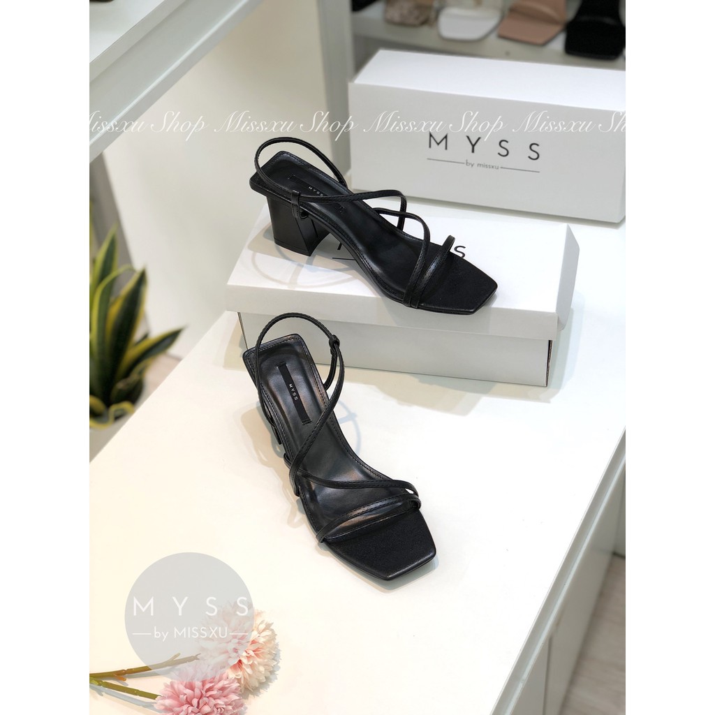Giày sandal nữ quai ngang phối chéo 5cm thời trang MYSS - SD92