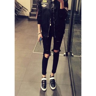 Quần Jeans Rách Ôm Dáng Co Dãn Size Lớn