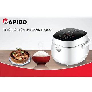 Nồi cơm điện tử rapido rc-1.2d công nghệ nhật bản, 10 chức năng nấu