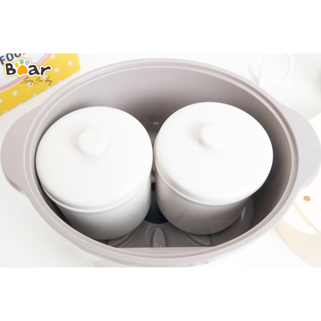 (BẢN QUỐC TẾ + PHIẾU BẢO HÀNH) NỒI BEAR 1.6 LÍT NẤU CHÁO, NINH, HẦM, HẤP CÁCH THỦY