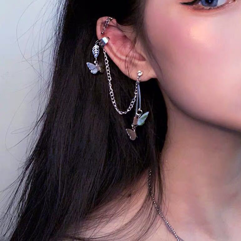 1 chiếc bông tai tròn cá tính thời trang phong cách Hàn Quốc