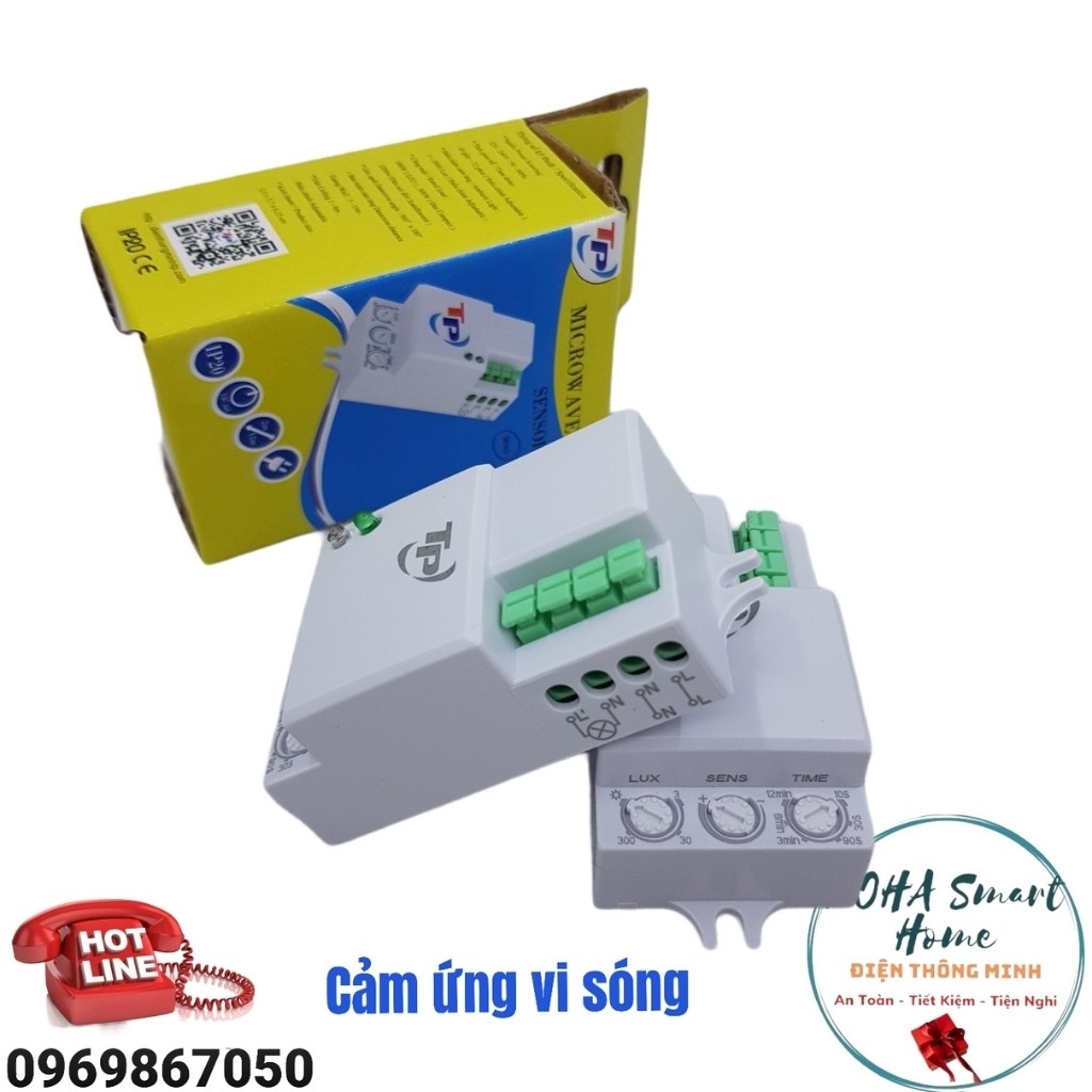 Công tắc cảm ứng Rada vi sóng lắp âm hoặc nổi TP-MS01