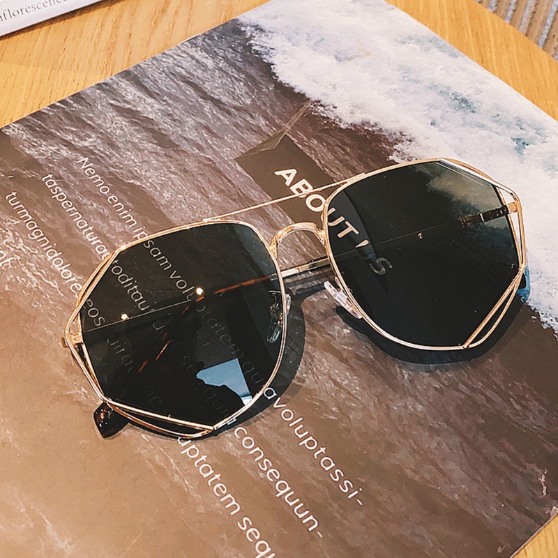 Kính Mát Gọng Vuông Kim Loại Thời Trang Cho Nam Nữ