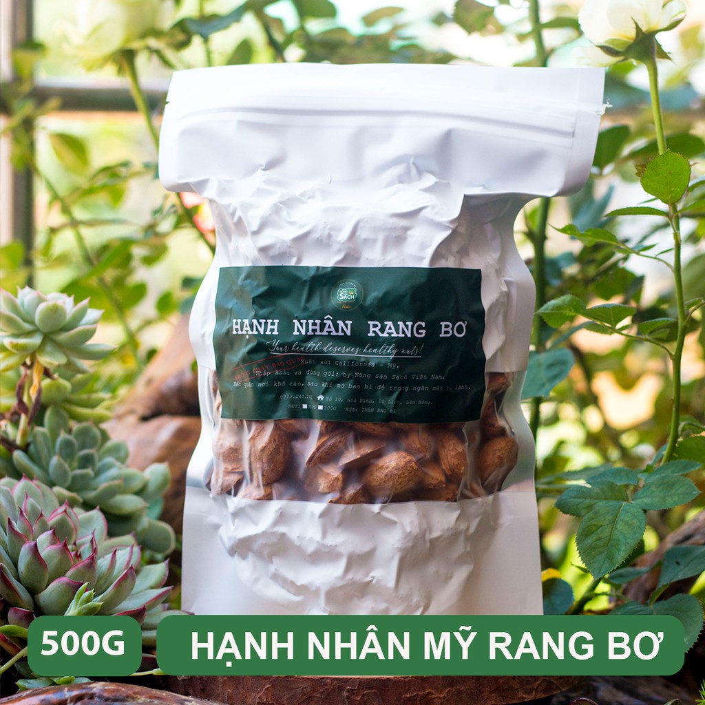 500g Hạnh Nhân Tươi Mỹ (Hạnh nhân sống)