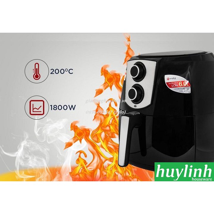 Nồi chiên không dầu Iruka I-67 - 6 lít - 1800W [I67]