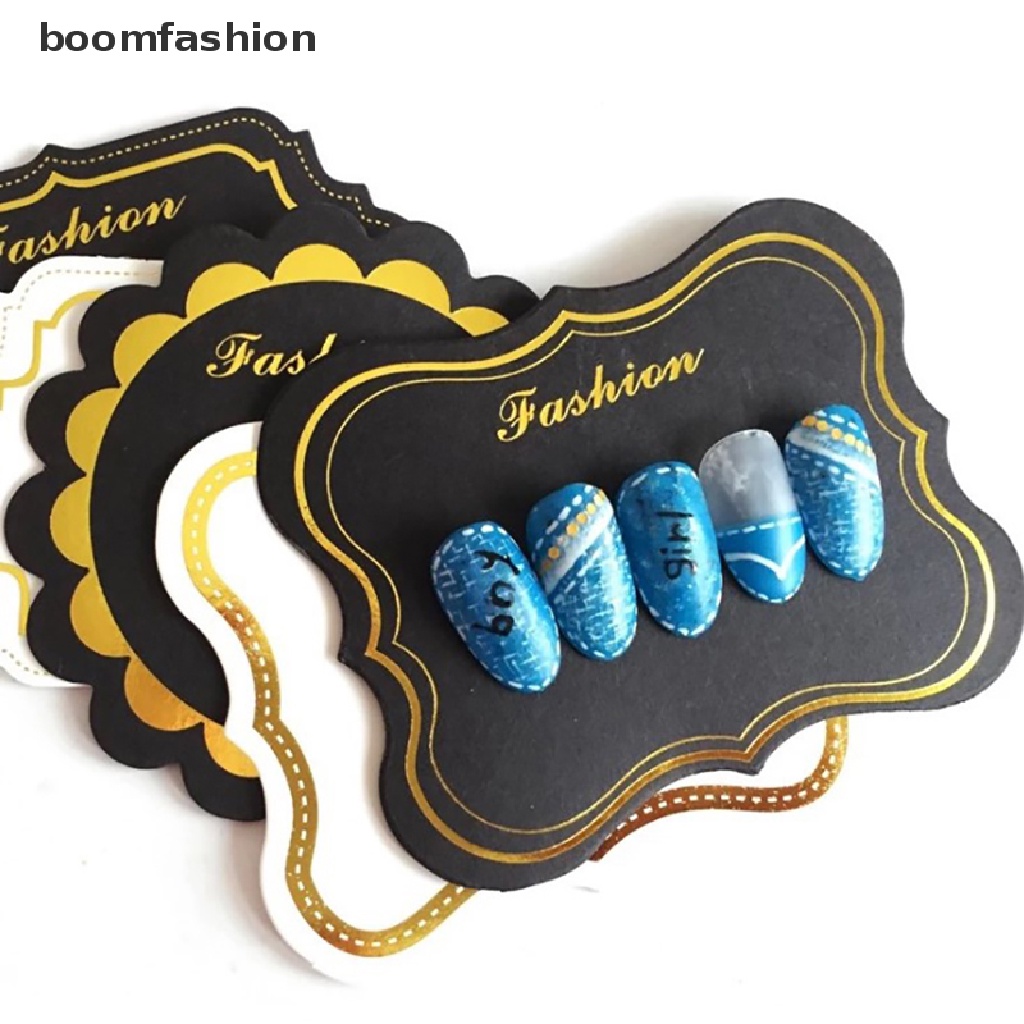 [boomfashion] 10pcs Nail Art Display Tips Mix Design Photo Frame Showing Shelf Card Nail Board [new]
