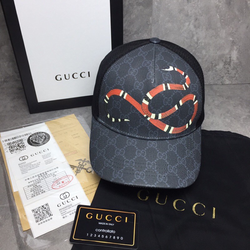 NÓN GUCCI RẮN ĐEN SPF FULL BOX