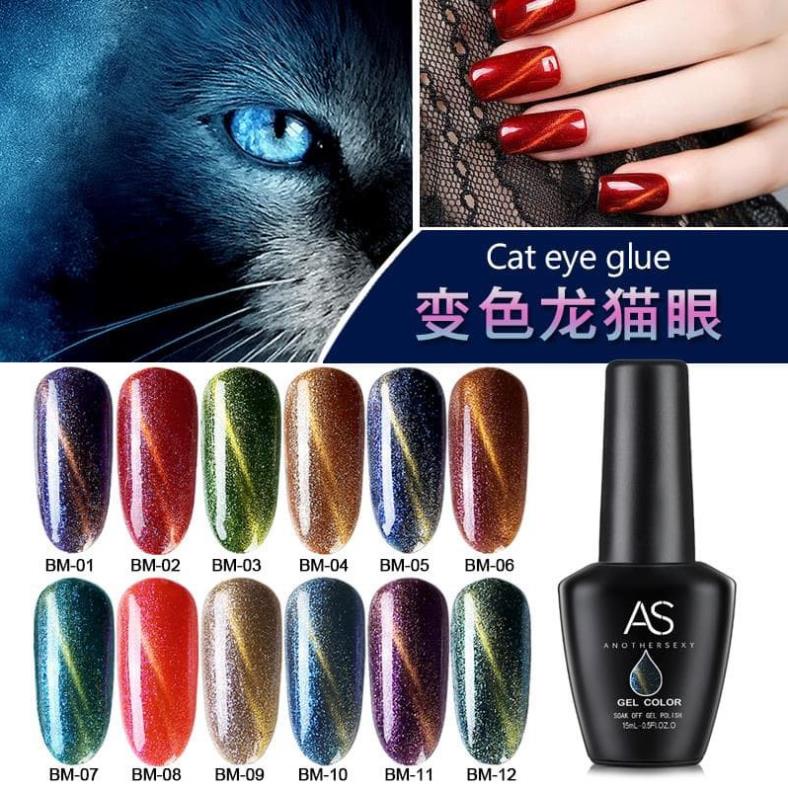 Sơn Gel AS vỏ đen Mã BM ( Cam Kết Chính Hãng - làm khô sơn gel bằng máy hơ uvled )
