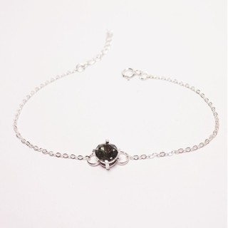 Trang sức Keva Jewelry Lắc tay bạc nữ nụ xinh black swarovski luxury
