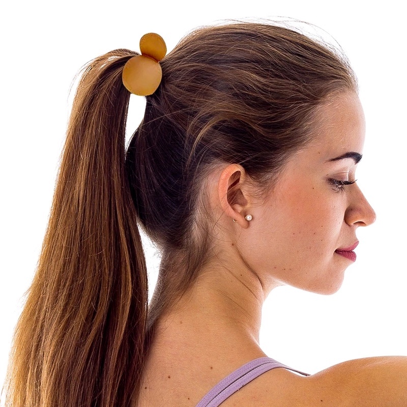 Kẹp Tóc Đuôi Ngựa Hình Tròn Mặt Nhám Cổ Điển Thời Trang