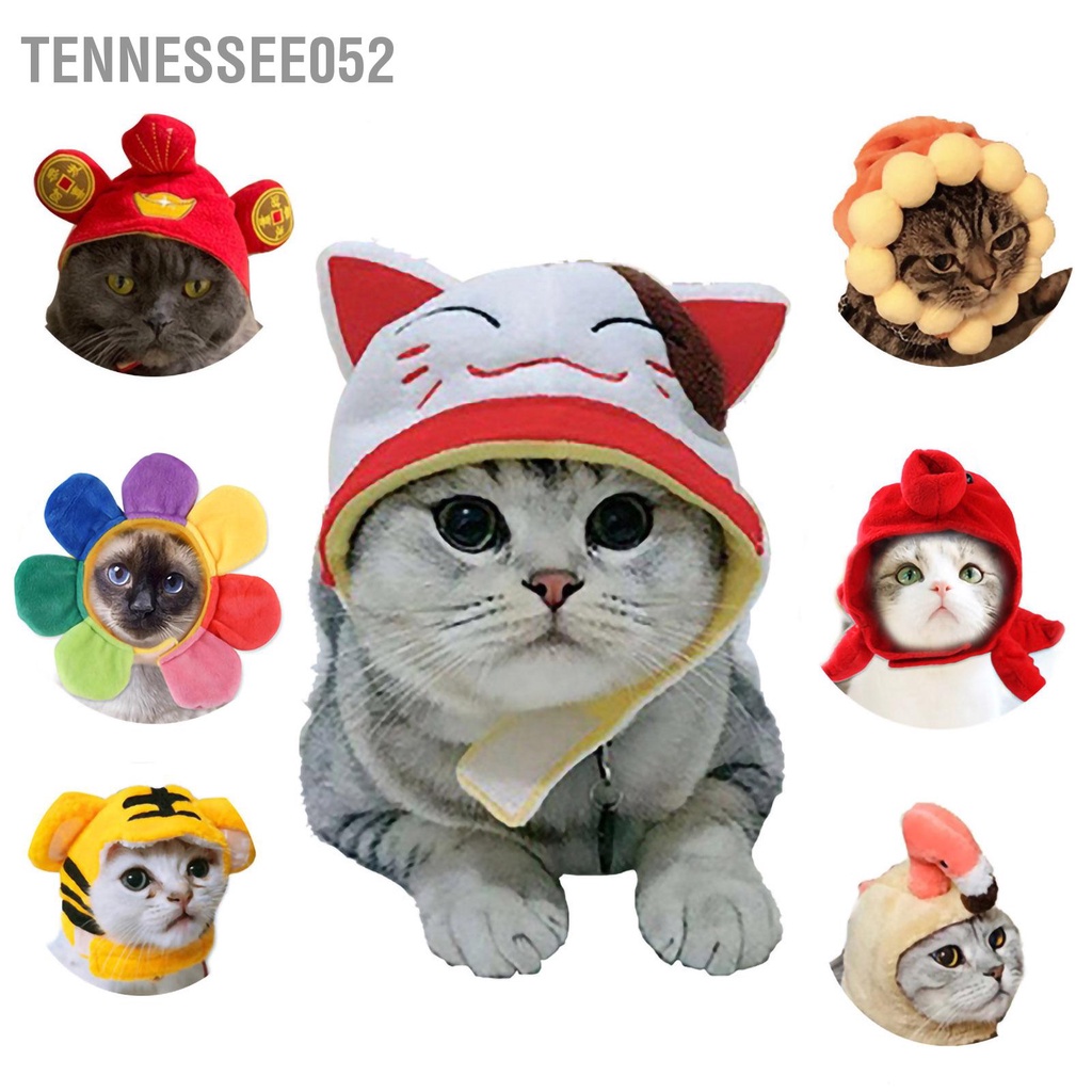 Tennessee052 Mũ thú cưng Trọng lượng nhẹ Polyester Mềm mại Thoải mái Di động mèo dễ thương cho chó