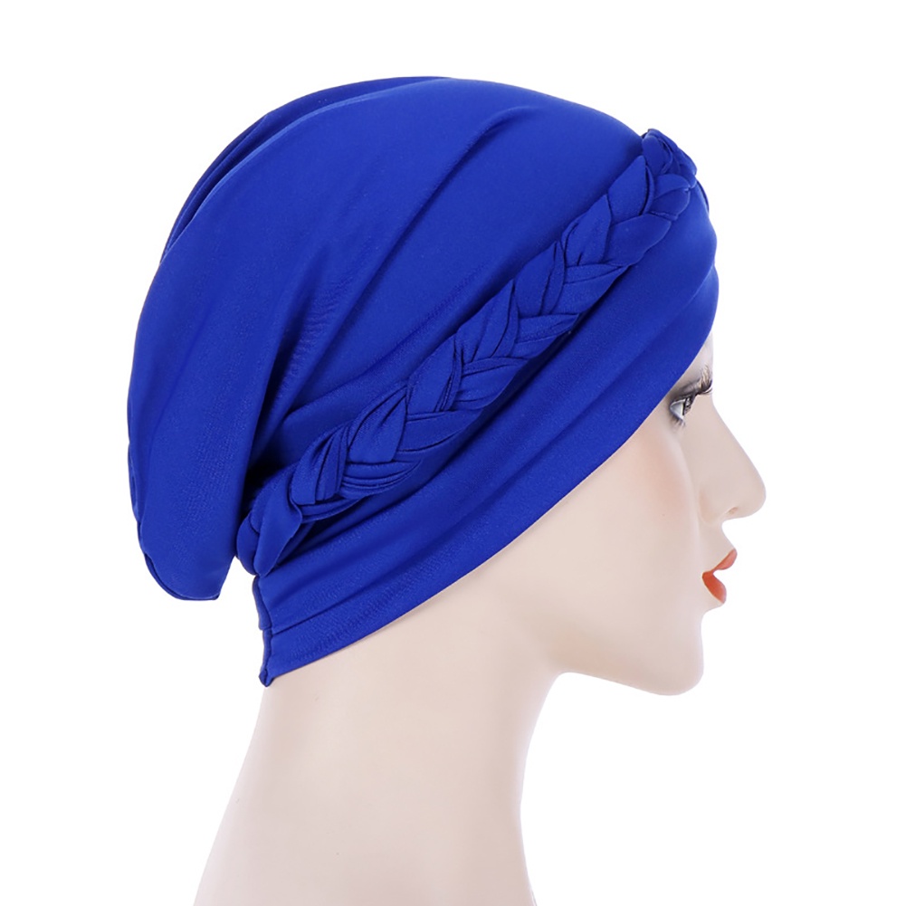 Mũ Turban Trùm Đầu Màu Trơn Thời Trang Cho Phụ Nữ Hồi Giáo