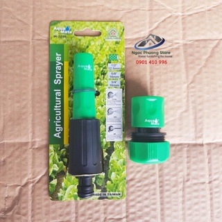 COMBO Vòi tưới cây 1 tia W3200 và Cút nối nhanh nối ống mềm 18mm-21mm W3180 AQUAMATE ĐÀI LOAN