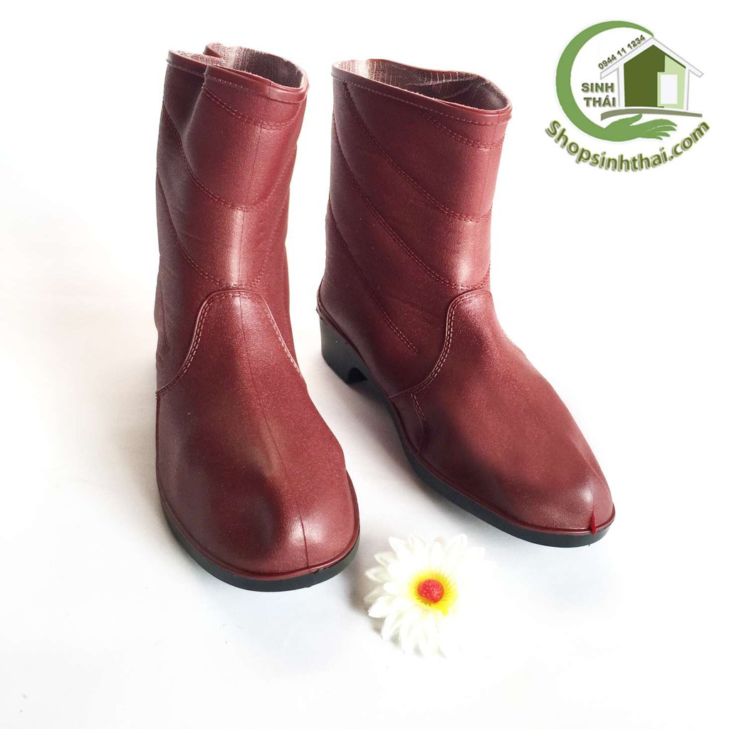 Ủng đi mưa - làm vườn - ủng boot bảo hộ lao động - màu nâu