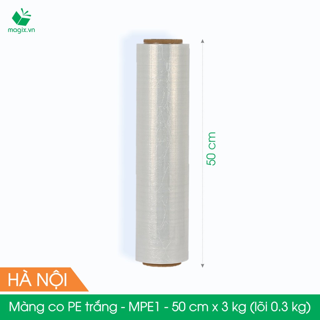 MPE1 - Khổ 50 cm, 3 kg, lõi 300g - Cuộn PE màng co