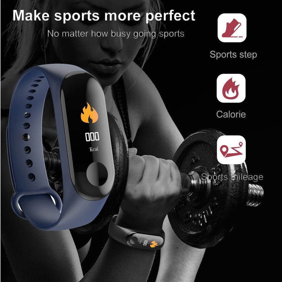 Đồng hồ đeo tay Bluetooth đo nhịp tim theo dõi huyết áp chống thấm nước (tải ứng dụng FitPro)