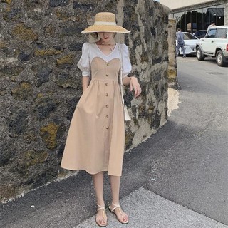 Đầm babydoll phối