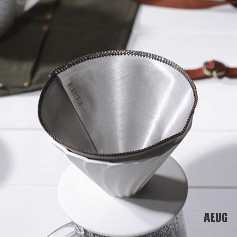 [AIU]  Reusable Pour Over Coffee Filter Flexible Stainless Steel Mesh Coffee Filter