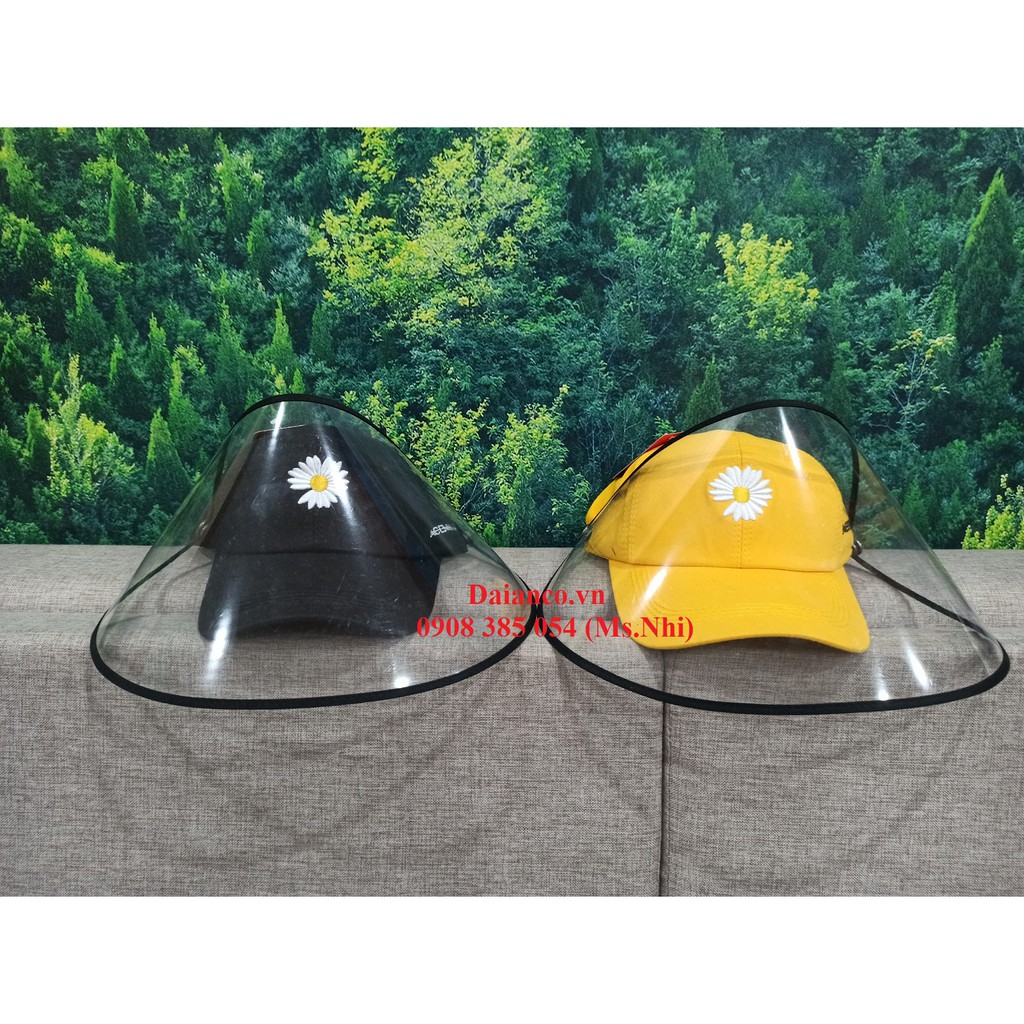 Nón kết có tấm nhựa che mặt, bảo vệ nước bắn vào mặt- Hàng sẵn