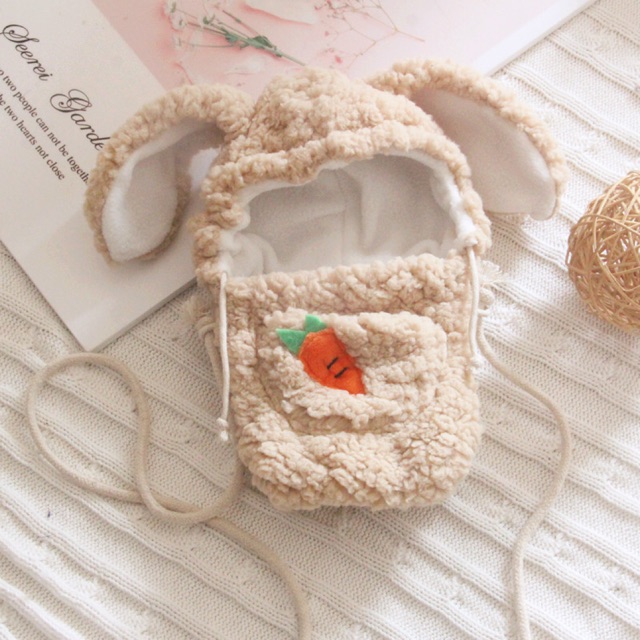 Túi đeo thỏ cà rốt cho doll 20cm