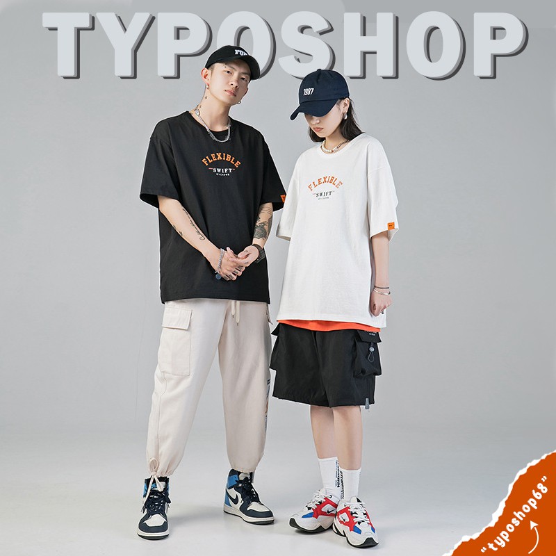 Áo thun unisex - Áo phông tay lỡ, form rộng, dáng unisex, hình in flexible TYPO shop | BigBuy360 - bigbuy360.vn