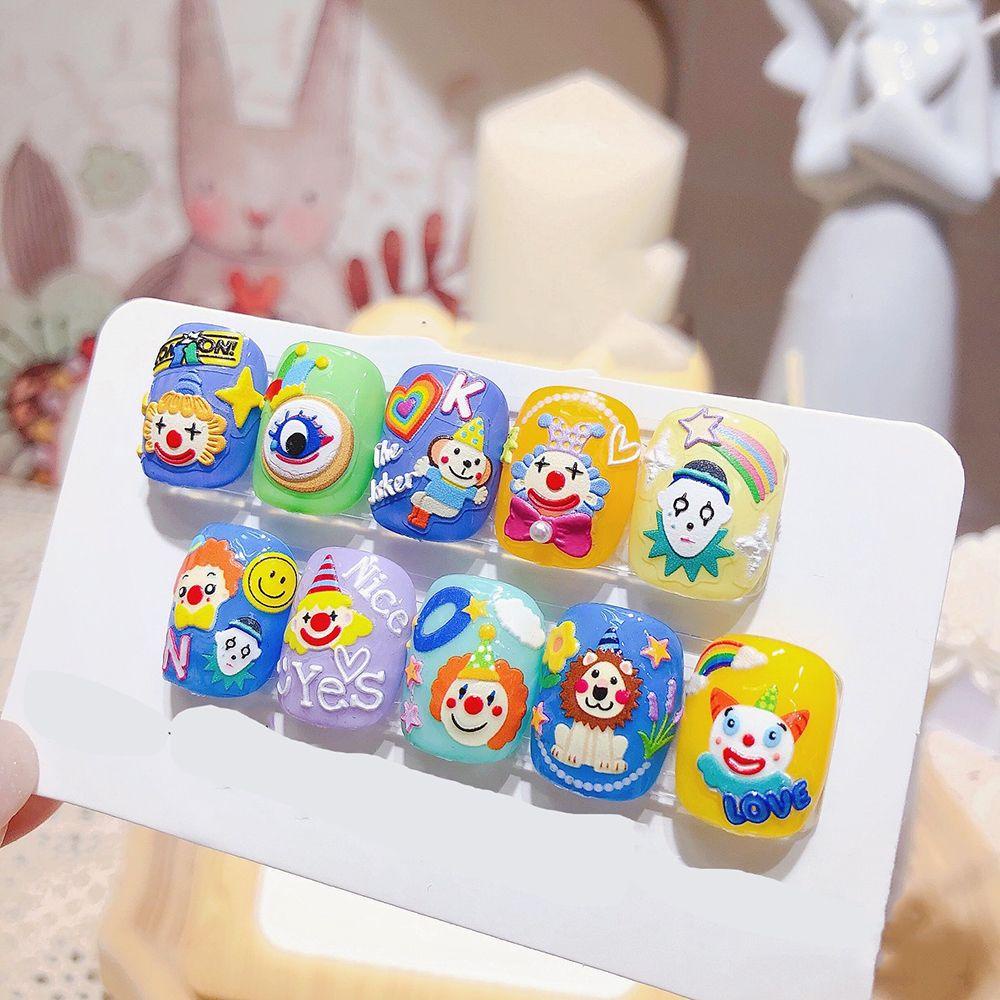 LILYES Miếng Dán Móng Tay Hình Búp Bê Hoạt Hình Nhật Bản Dễ Thương