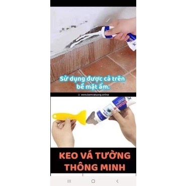 KEO VÁ TƯỜNG MÀU TRẮNG TẶNG KÈM GẠT VÀNG + VÒI TRẮNG