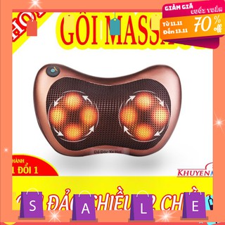 Gối 8 bi hồng ngoại massage 2 chiều
