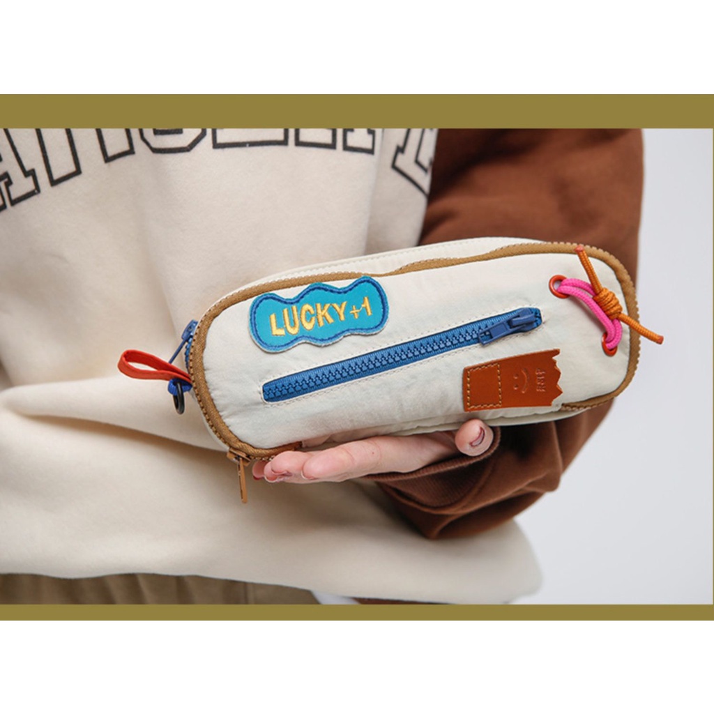 Túi Đựng Bút Hai Ngăn Sức Chứa Lớn Màu Sắc Tương Phản Dành Cho Học Sinh