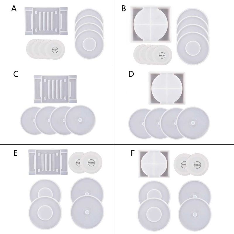 Khuôn Silicone Làm Đế Lót Ly Có Đèn led Phát Sáng