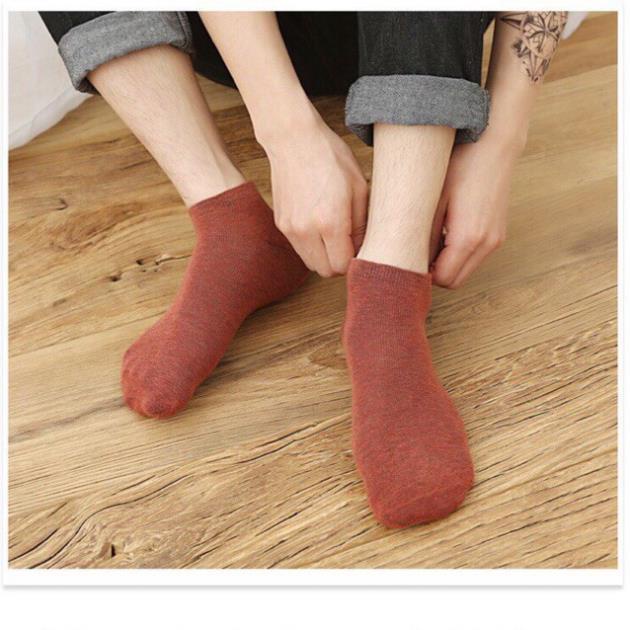Set 10 Đôi Tất Cổ Ngắn Unisex Đa Sắc Chống Hôi Chân H8