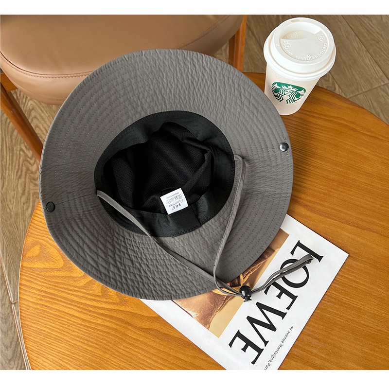 Mũ Tai Bèo Chống Nắng Vành Rộng Thiết Kế Dây Rút Phong Cách Nhật Bản Thời Trang Mùa Hè Cho Nữ