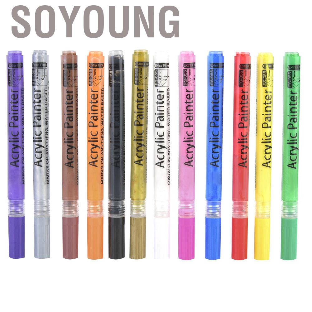 Soyoung Acrylic Paints Pen Popular Paint Marker New Odorless Needle 0.7 Mm Line Width Art drawing Painter