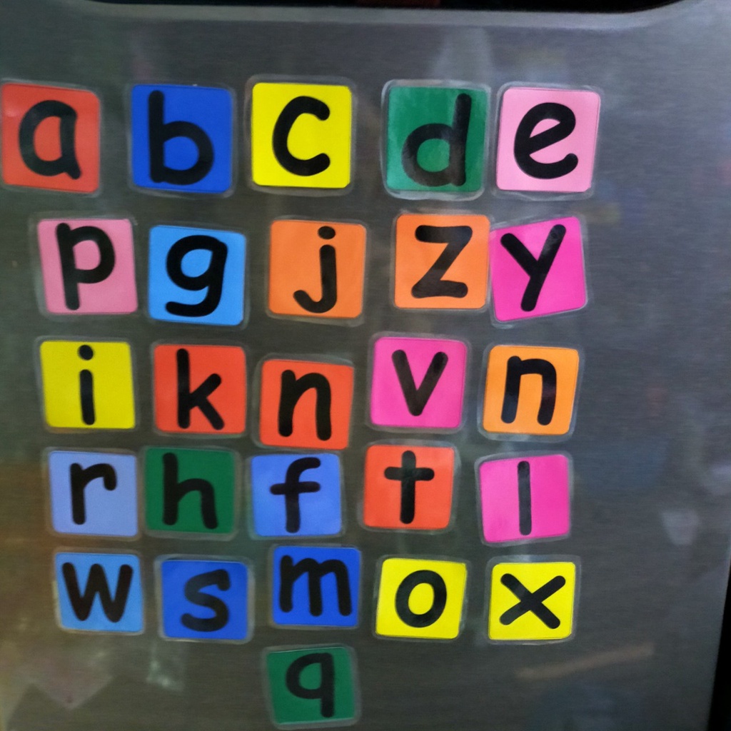 Bộ 26 Chữ Cái Tiếng Anh Có Nam Châm Ép Plastic Không Thấm Nước (Bền và đẹp)