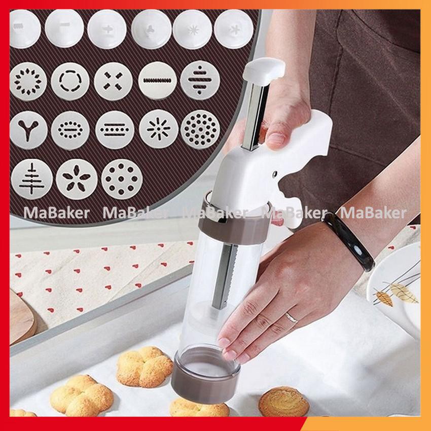Bộ nhấn tạo hình bánh quy Cookie Press mẫu mới, 19 chi tiết cao cấp, tiện dụng - MaBaker