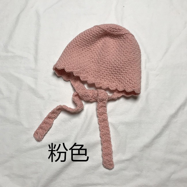 Mũ len dệt kim màu trơn bảo vệ tai thời trang thu đông Hàn Quốc