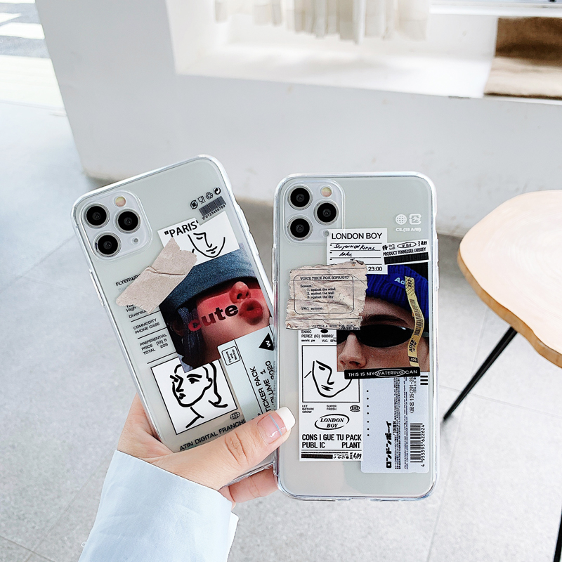 Ốp điện thoại mềm phong cách retro sáng tạo cho Iphone 11 PRO MAX X XS MAX Xr 8/SE2 7plus | BigBuy360 - bigbuy360.vn