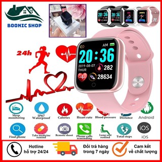 Đồng hồ thông minh y68 v3, mẫu đồng hồ thông minh nam nữ giá rẻ kết nối bluetooth, theo dõi nhịp tim, nhận thông báo